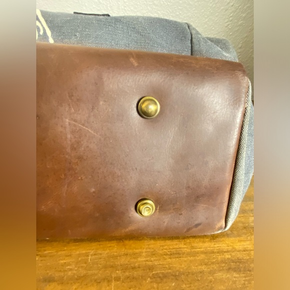 Le Papillon Retro Canvas Leather Large Shoulder Bag - Picture 11 of 16